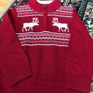 NWOT Gymboree Red Reindeer Sweater size XS 3/4